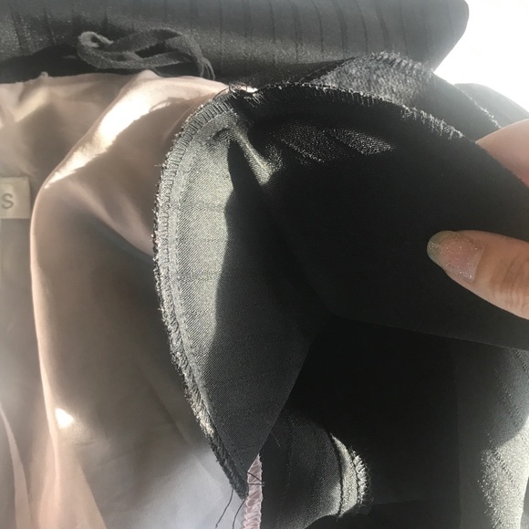 Vintage Y2K Black Pinstripe Blazer Jacket 2 Button Front Size 6 - Picture 13 of 13